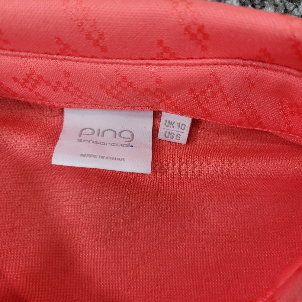 Ping Polo Shirt Womens Size 6 Pink Stretch Golf Performance Top Sensorcool - Picture 5 of 14